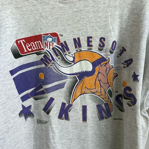 Vintage MN Vikings 90's T Shirt XL - Picture 2 of 7